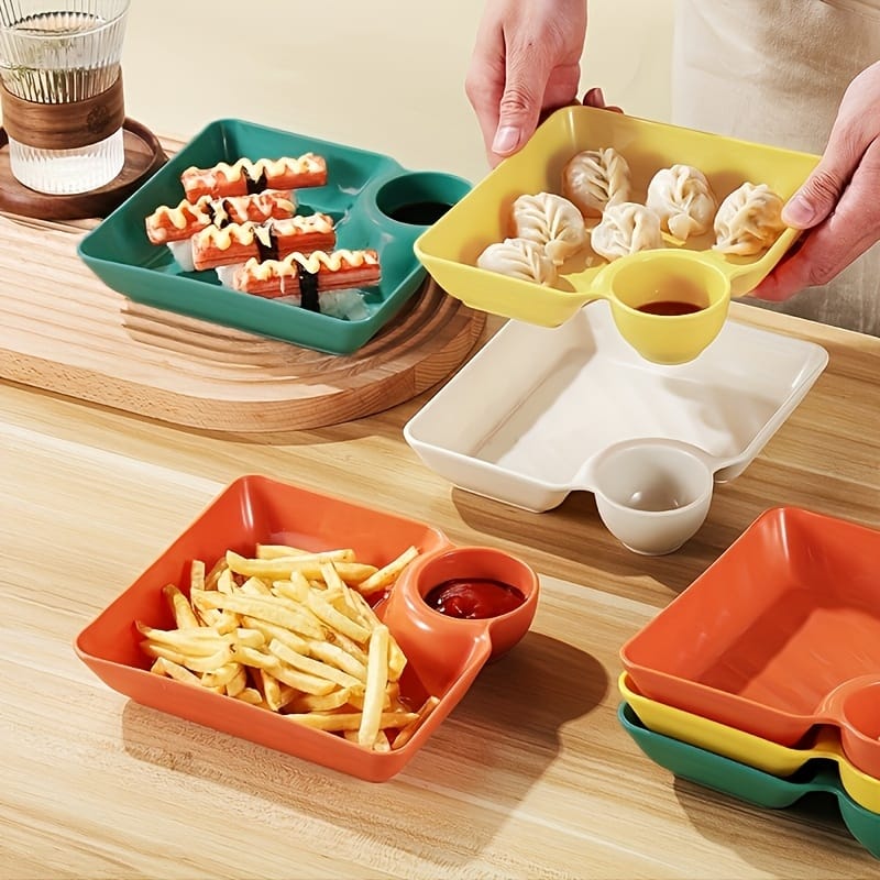 4-Piece Colorful Serving Platter Set