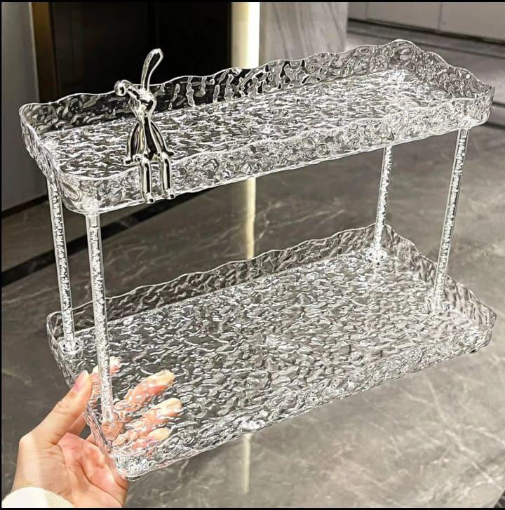 2-layer acrylic multi-function storage rack