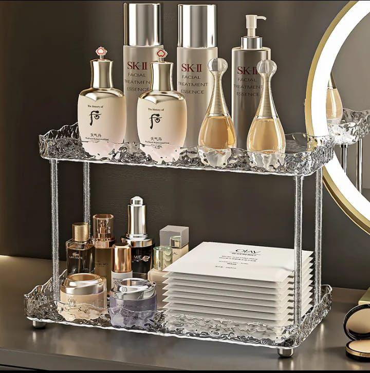 2-layer acrylic multi-function storage rack
