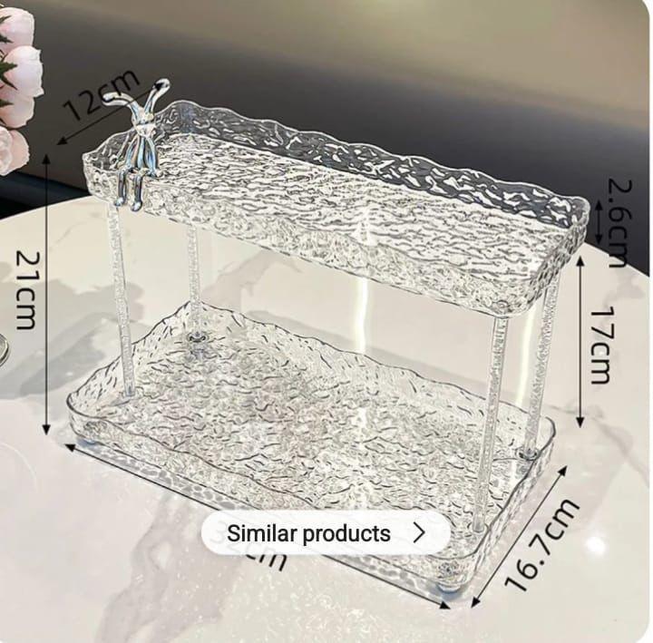 2-layer acrylic multi-function storage rack